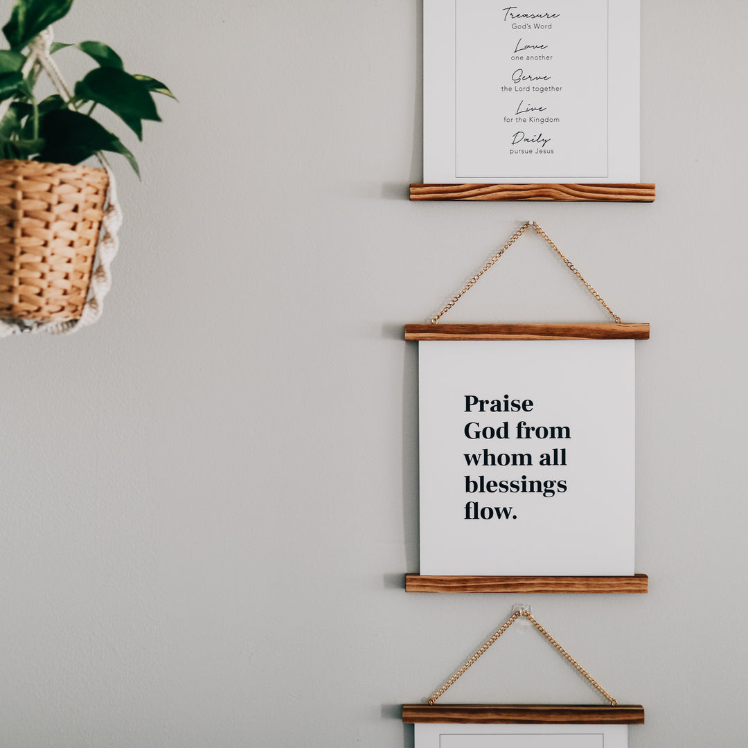 christian hanging artwork doxology