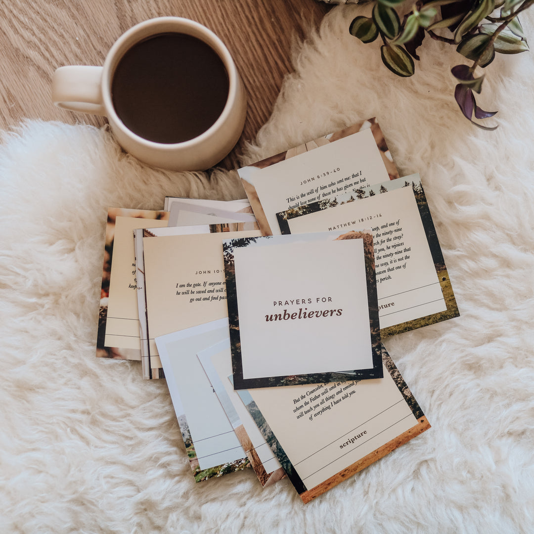 Card set for praying for unbelievers